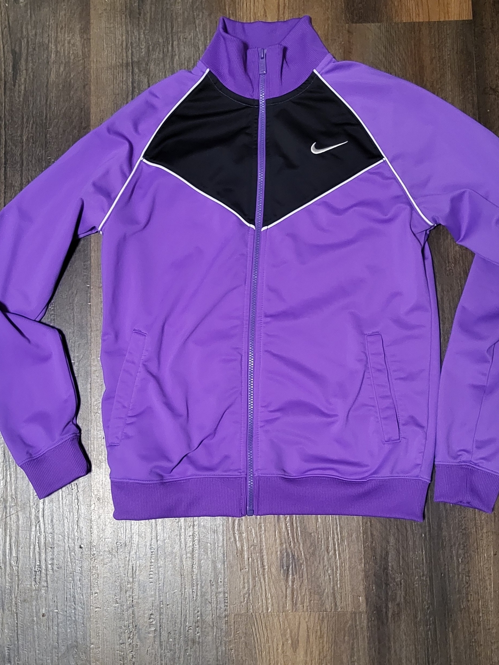 Nike Purple Track Jacket with Black Chest Panel